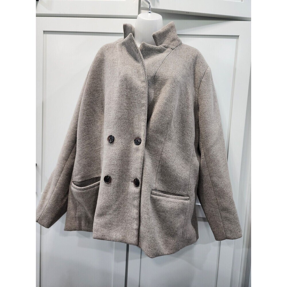 Lauren Conrad Brown Beige Wool Blend Peacoat Women's Size 3x